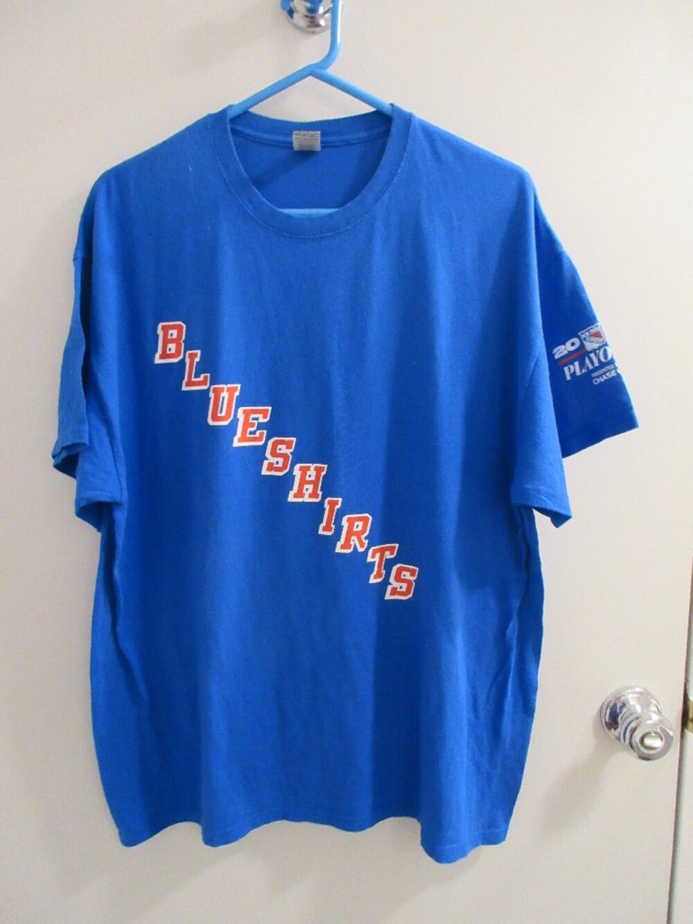 New York Rangers Hockey Shirt 2022 Playoffs No Quit In NY Men’s Blue Size XL